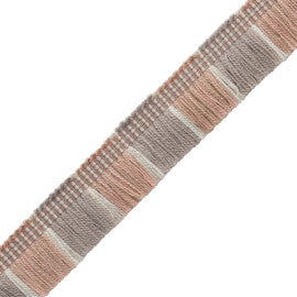 Ashton Blocked Fringe Trim by Samuel & Sons in Foxglove