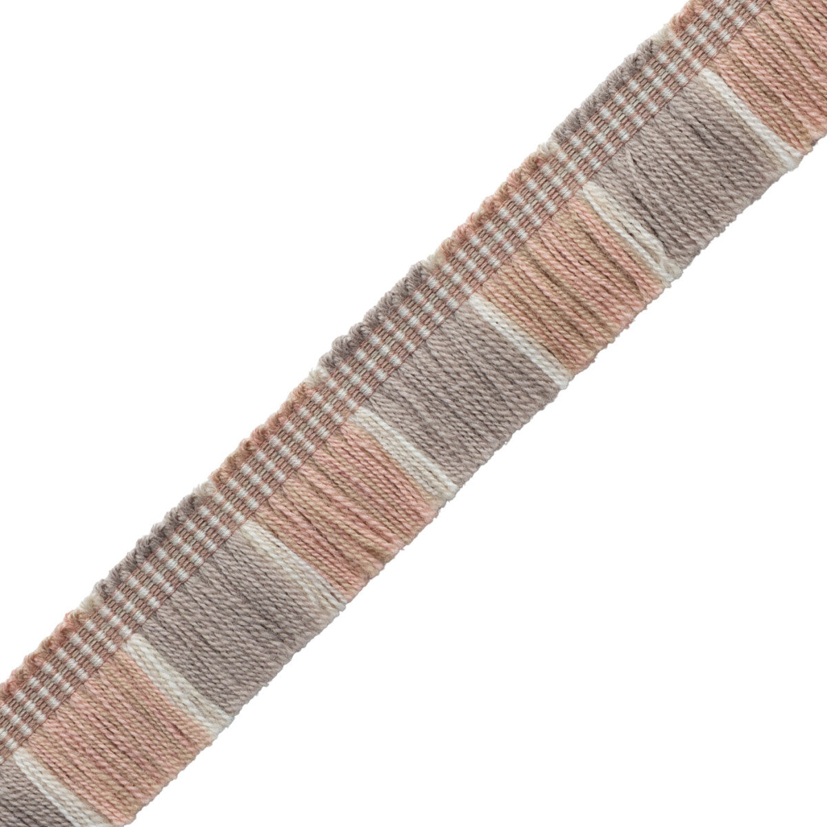 Ashton Blocked Fringe Trim by Samuel & Sons in Foxglove