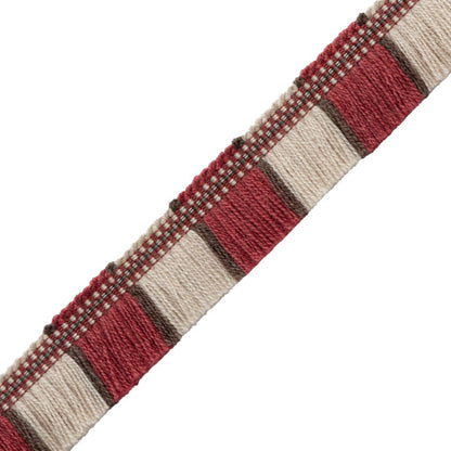 Ashton Blocked Fringe Trim by Samuel & Sons in Berrywood