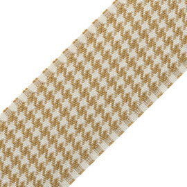 Ashton Houndstooth Border Trim by Samuel & Sons in Cotswold Gold