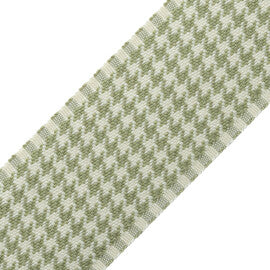 Ashton Houndstooth Border Trim by Samuel & Sons in Verdant Moor