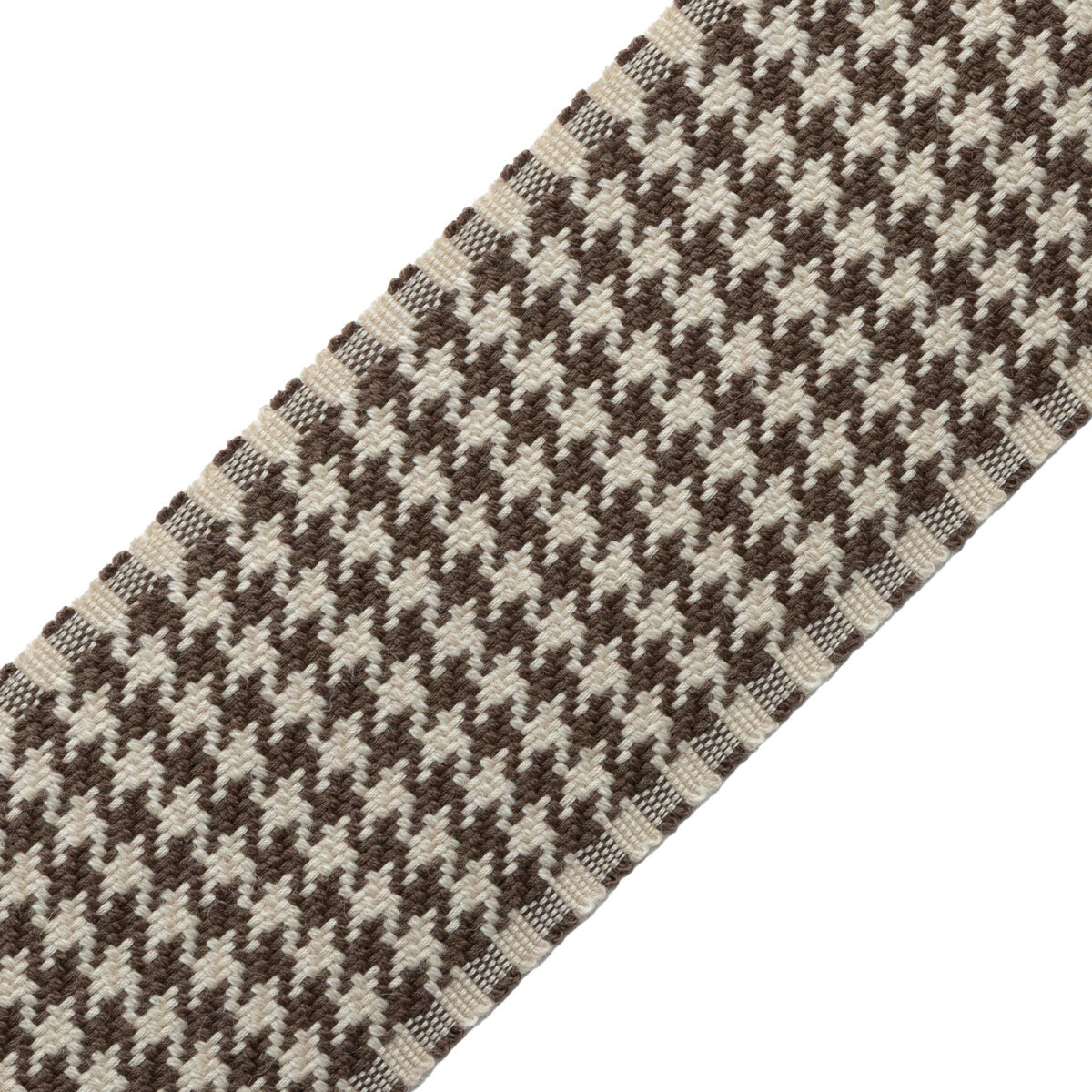 Ashton Houndstooth Border Trim by Samuel & Sons in Heathcliff Brown