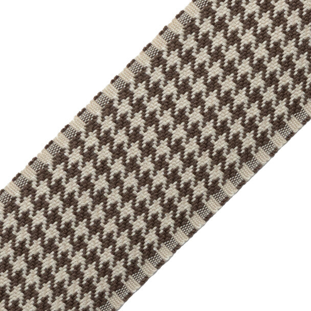 Ashton Houndstooth Border Trim by Samuel & Sons in Heathcliff Brown