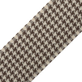Ashton Houndstooth Border Trim by Samuel & Sons in Heathcliff Brown