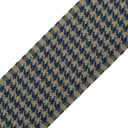 Ashton Houndstooth Border Trim by Samuel & Sons in Savile Navy