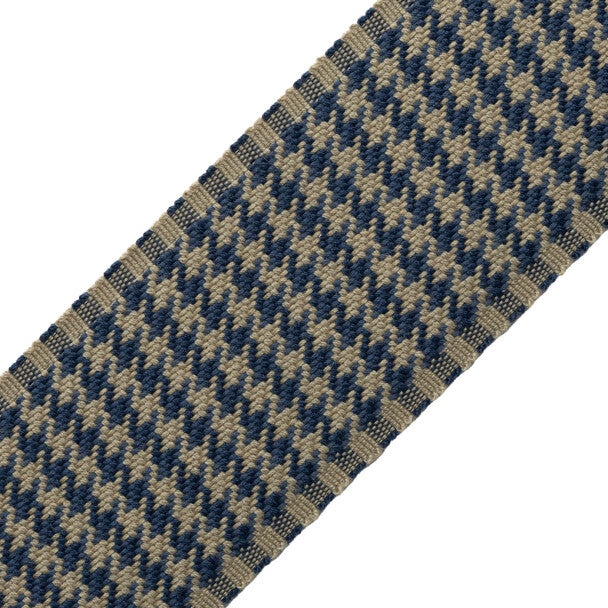 Ashton Houndstooth Border Trim by Samuel & Sons in Savile Navy