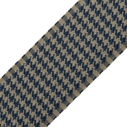 Ashton Houndstooth Border Trim by Samuel & Sons in Savile Navy