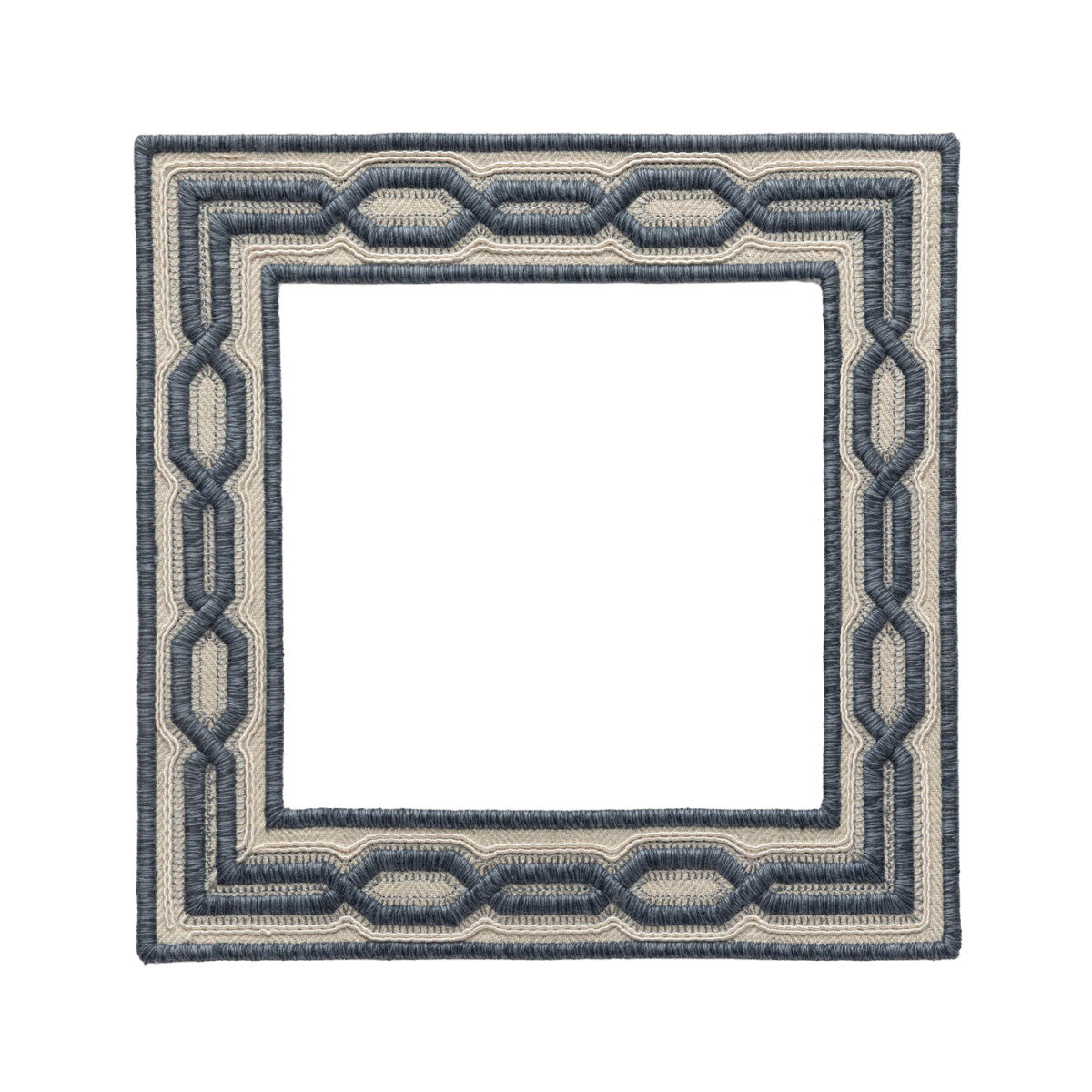 Trelliane Embroidered Appliqué Small Trim by Samuel & Sons in Slate Blue
