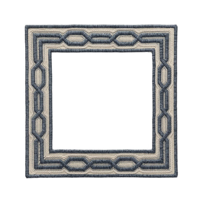 Trelliane Embroidered Appliqué Small Trim by Samuel & Sons in Slate Blue