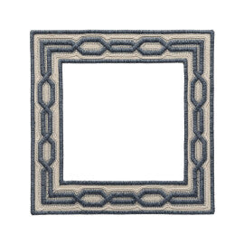 Trelliane Embroidered Appliqué Small Trim by Samuel & Sons in Slate Blue
