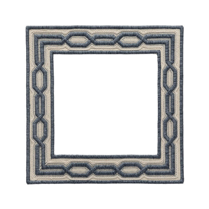Trelliane Embroidered Appliqué Small Trim by Samuel & Sons in Slate Blue