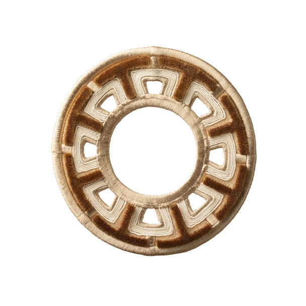 Heliara Velvet Rosette by Samuel & Sons in Dune