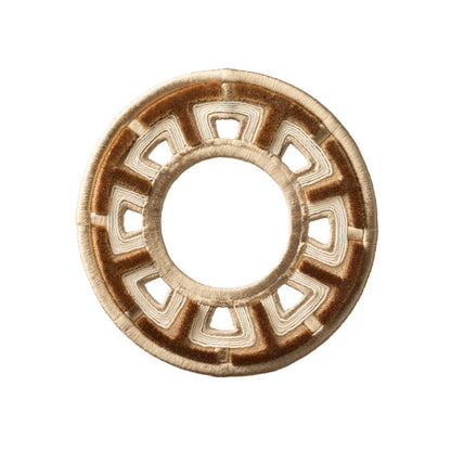 Heliara Velvet Rosette by Samuel & Sons in Dune
