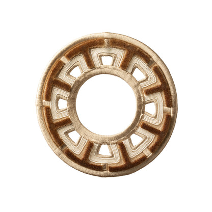 Heliara Velvet Rosette by Samuel & Sons in Dune
