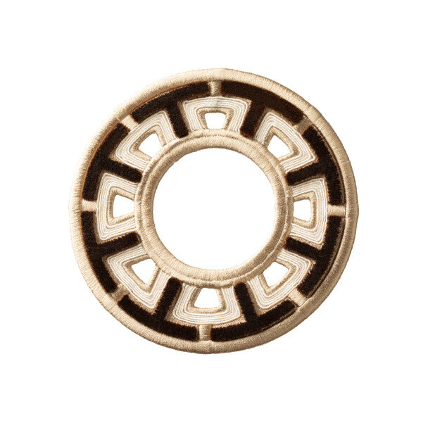 Heliara Velvet Rosette by Samuel & Sons in Walnut