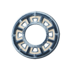 Heliara Velvet Rosette by Samuel & Sons in Porcelain Blue