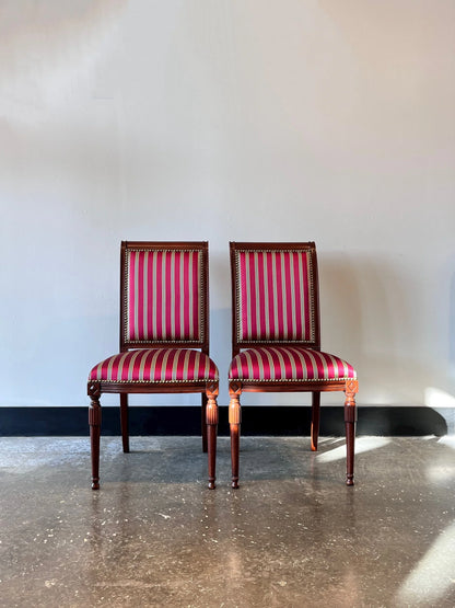 Striped Silk Chair