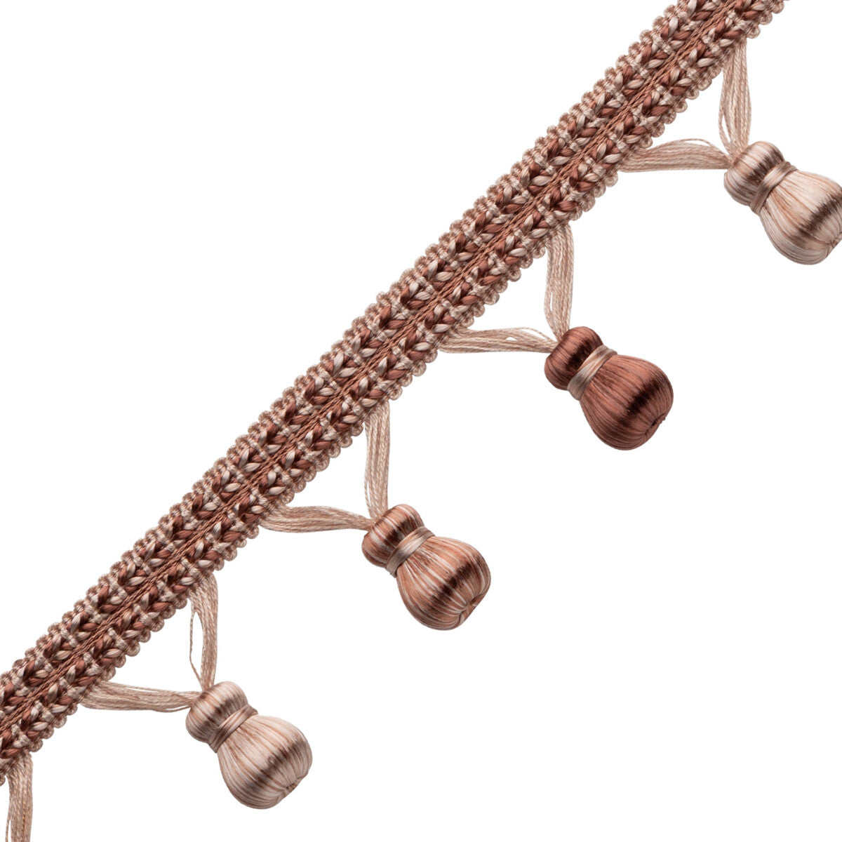 Katerina Beaded Fringe Trim by Samuel & Sons in Siena Blush