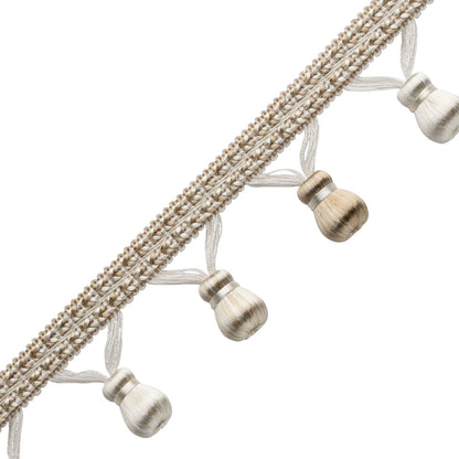 Katerina Beaded Fringe Trim by Samuel & Sons in Bisque