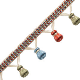 Katerina Beaded Fringe Trim by Samuel & Sons in Cloisonné