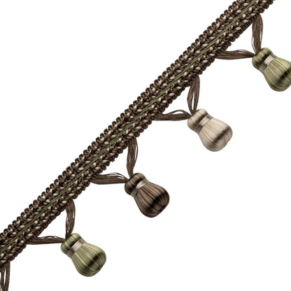 Katerina Beaded Fringe Trim by Samuel & Sons in Walnut Grove