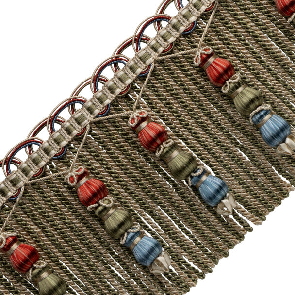 Katerina Beaded Bullion Fringe Trim by Samuel & Sons in Cloisonné
