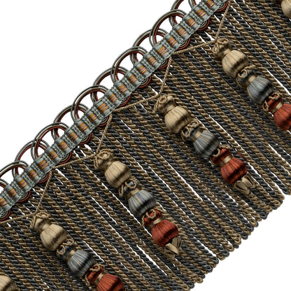Katerina Beaded Bullion Fringe Trim by Samuel & Sons in Pompeii