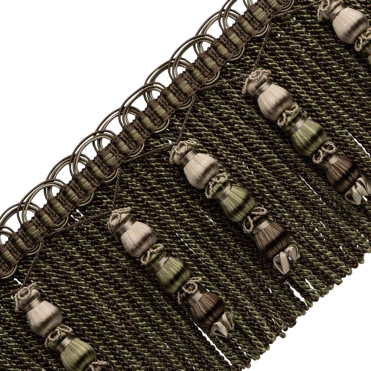 Katerina Beaded Bullion Fringe Trim by Samuel & Sons in Walnut Grove
