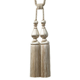 Katerina Double Tassel Tieback by Samuel & Sons in Bisque