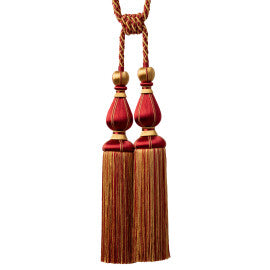 Katerina Double Tassel Tieback by Samuel & Sons in Gilded Vermillion