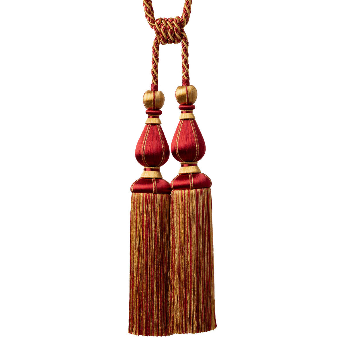 Katerina Double Tassel Tieback by Samuel & Sons in Gilded Vermillion