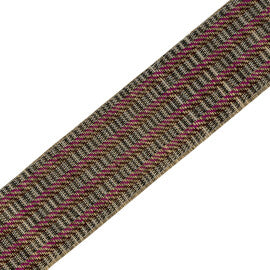 Palmera Striped Border Trim by Samuel & Sons in Fuchsia