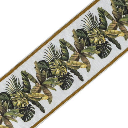 Verdant Palm Border Trim by Samuel & Sons in Rainforest Green