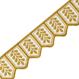Tropic Embroidered Border Trim by Samuel & Sons in Sunlit Citrus