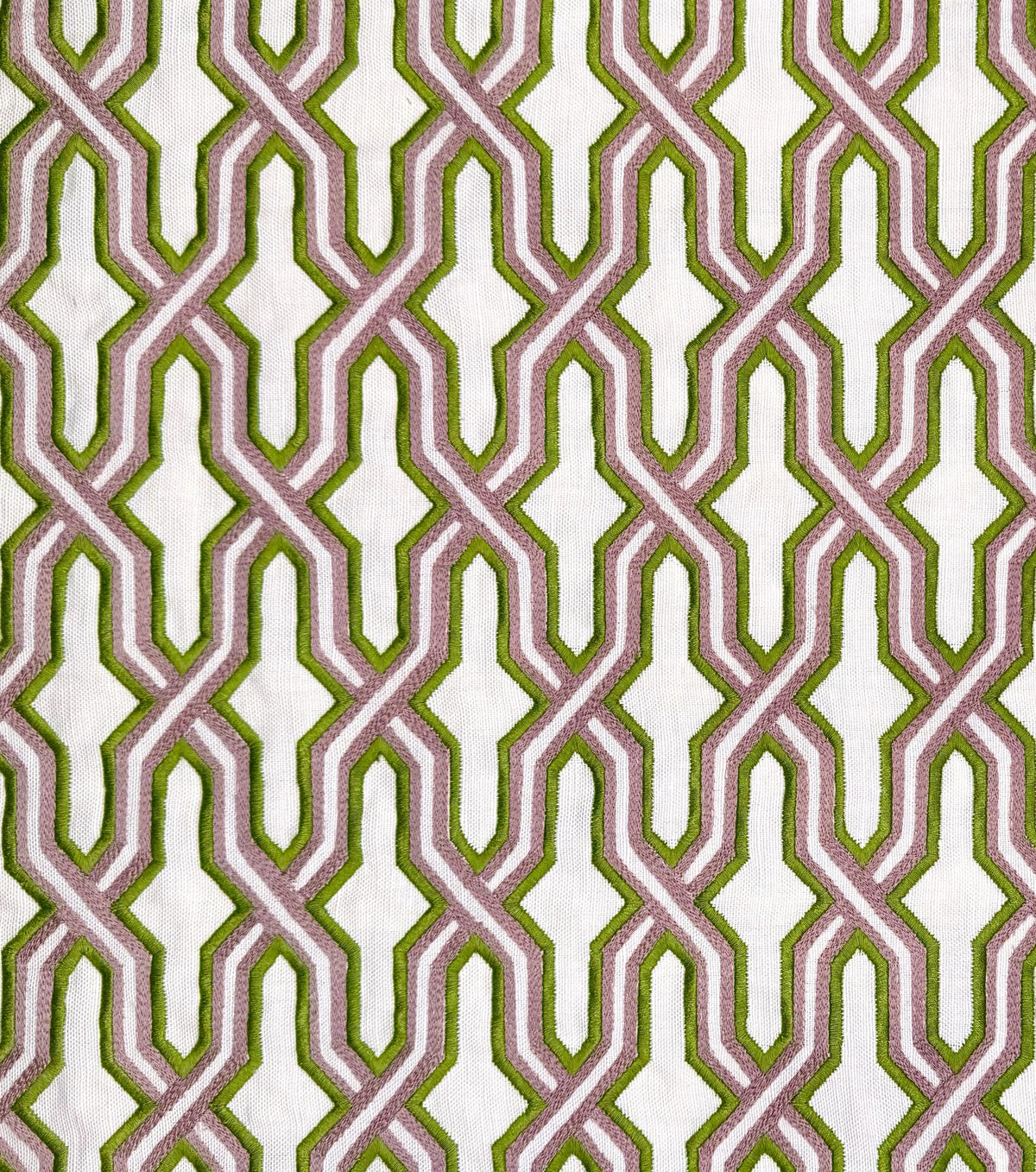 Gorrivan Fretwork Asperge Taupe fabric by China Seas