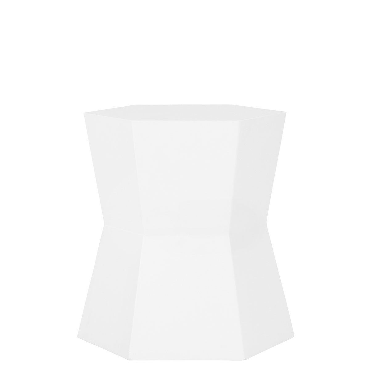Facet Aluminum Stool / Side Table 44 by JANUS et Cie in Polaris White
