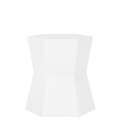 Facet Aluminum Stool / Side Table 44 by JANUS et Cie in Polaris White