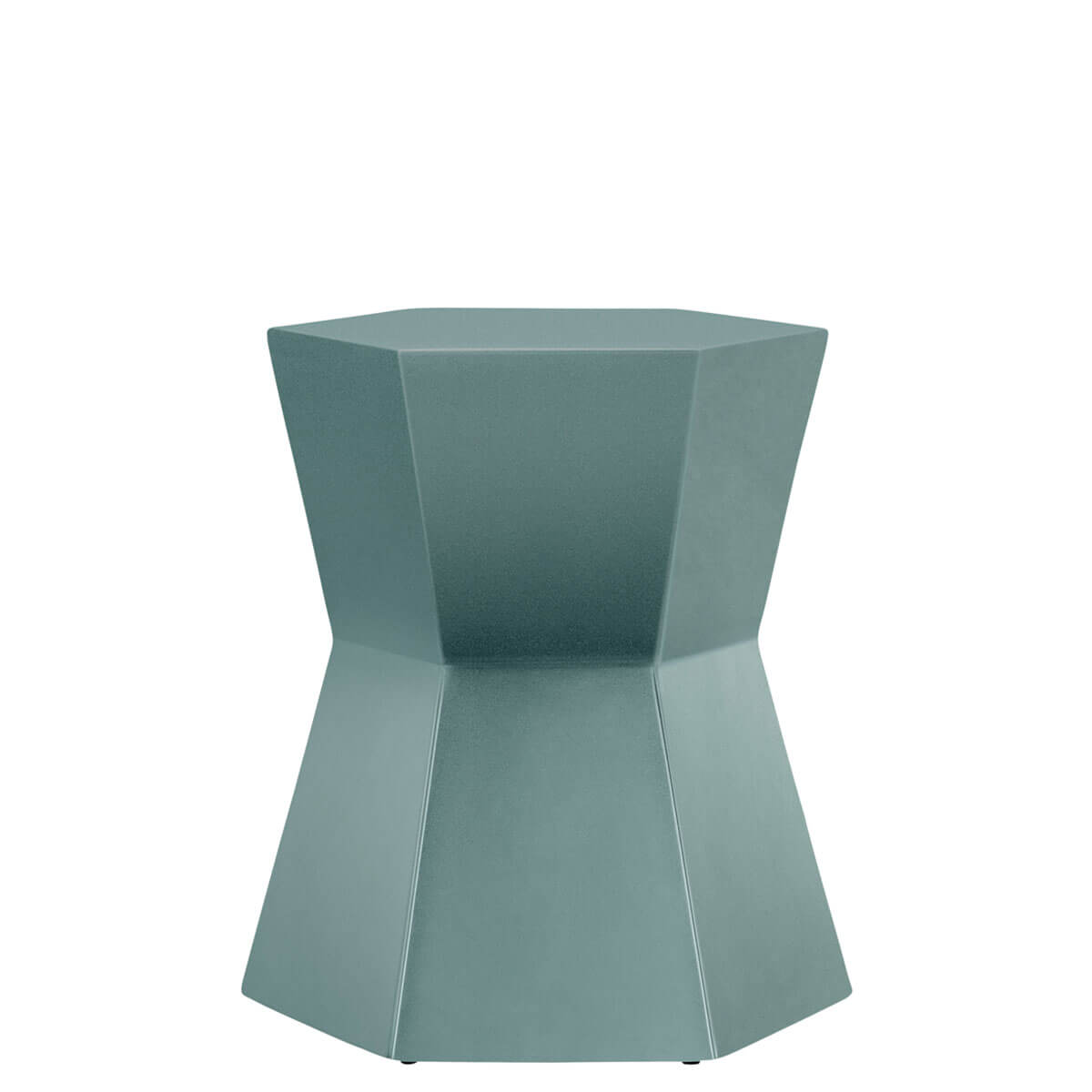 Facet Aluminum Stool / Side Table 44 by JANUS et Cie in Fjord Blue