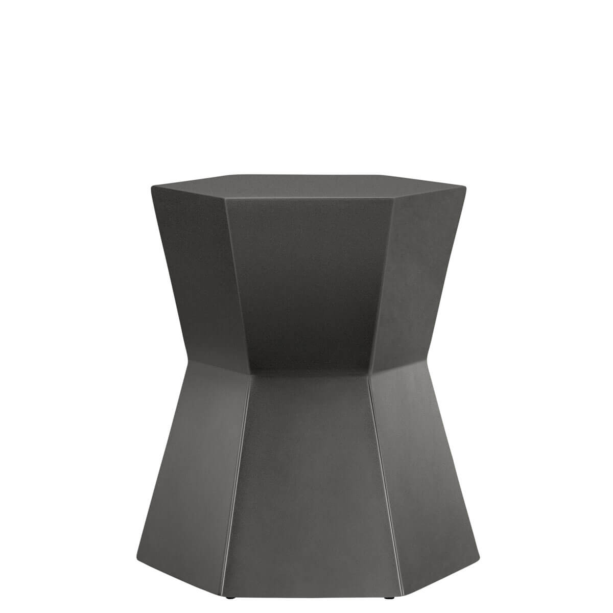 Facet Aluminum Stool / Side Table 44 by JANUS et Cie in Lava