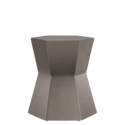 Facet Aluminum Stool / Side Table 44 by JANUS et Cie in Mercury