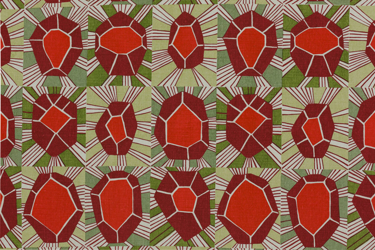 Bernard Fabric by Raoul Textiles in Palm