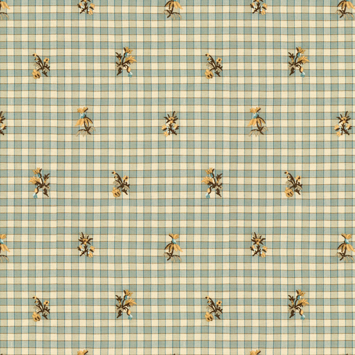 La Seyne Fleuri Fabric by Brunschwig & Fils in Aqua