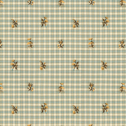 La Seyne Fleuri Fabric by Brunschwig & Fils in Aqua