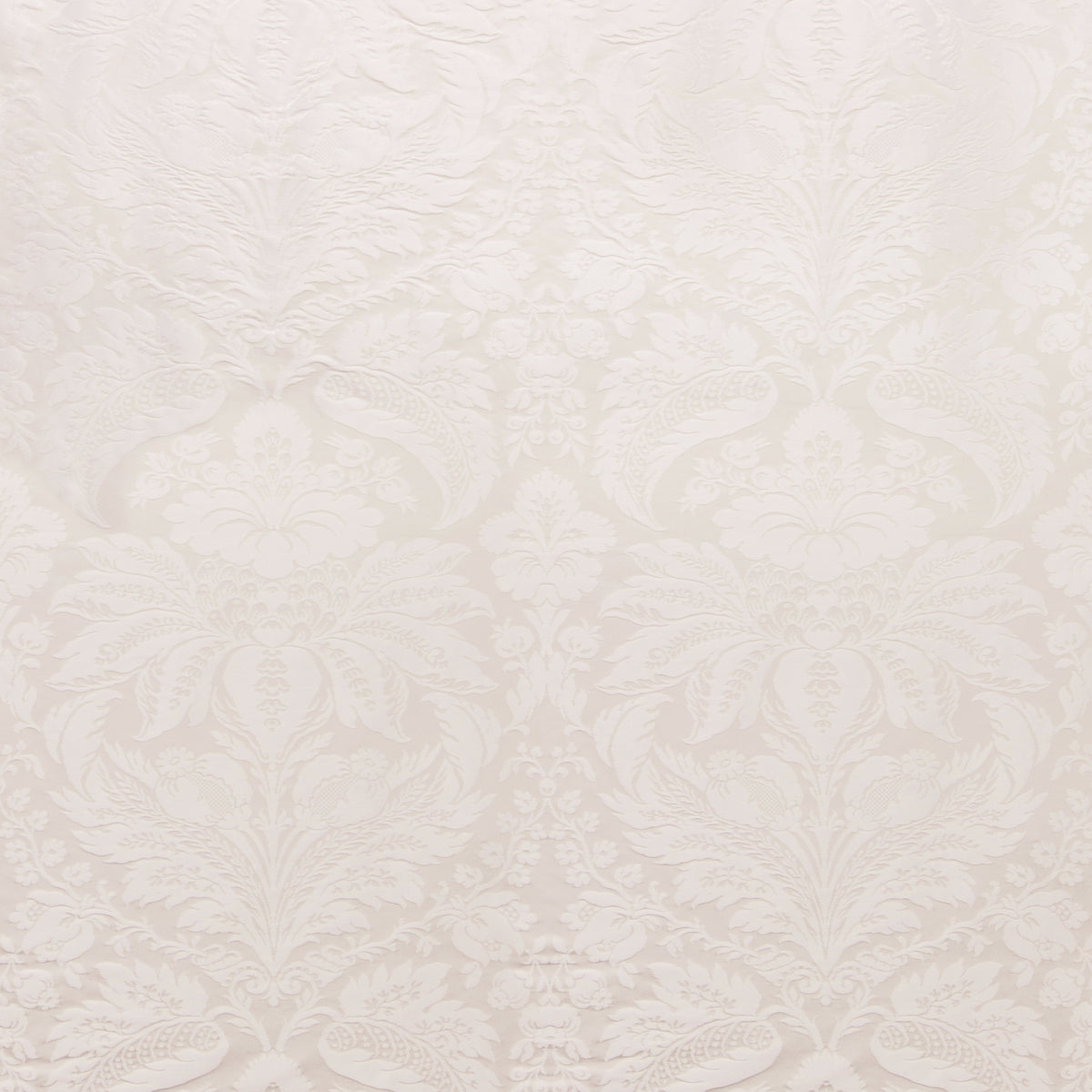 Damask Pierre Fabric by Brunschwig & Fils in Snow