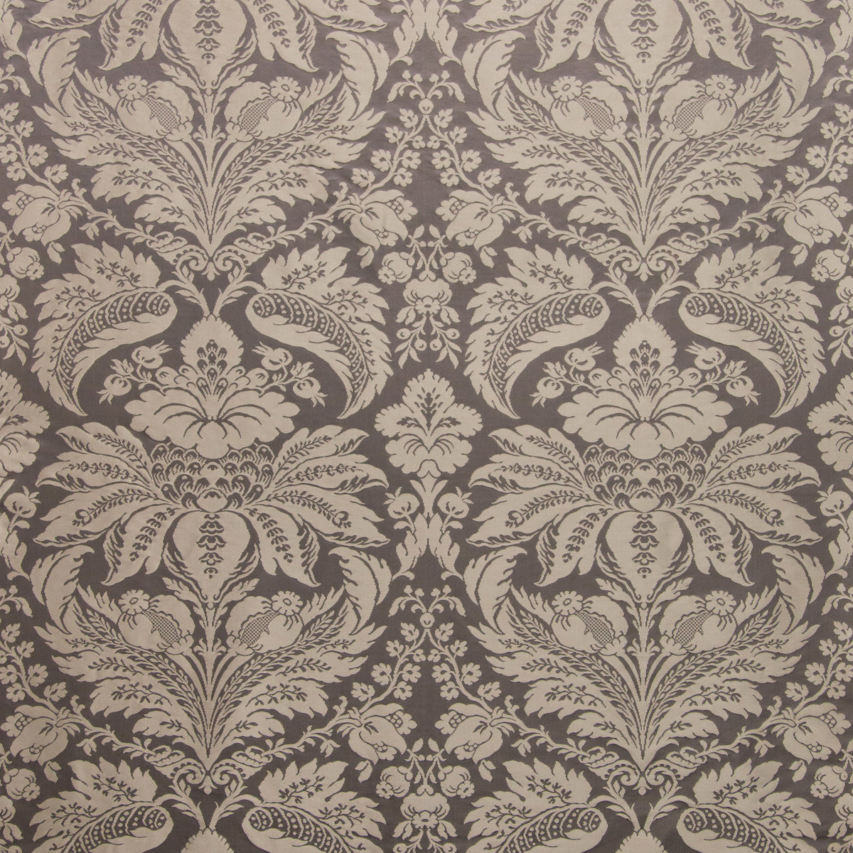 Damask Pierre Fabric by Brunschwig & Fils in Charcoal