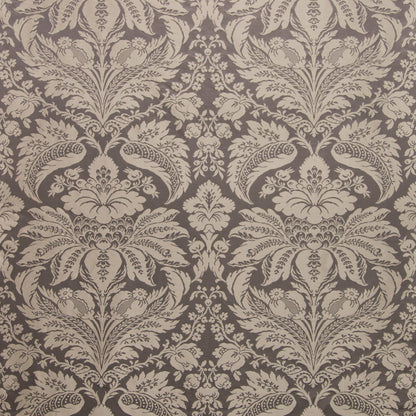 Damask Pierre Fabric by Brunschwig & Fils in Charcoal