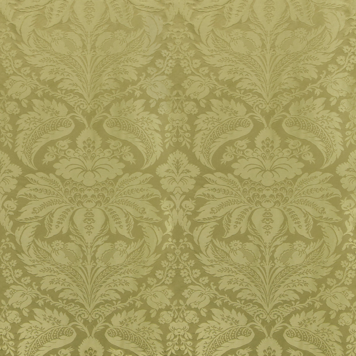 Damask Pierre Fabric by Brunschwig & Fils in Olive