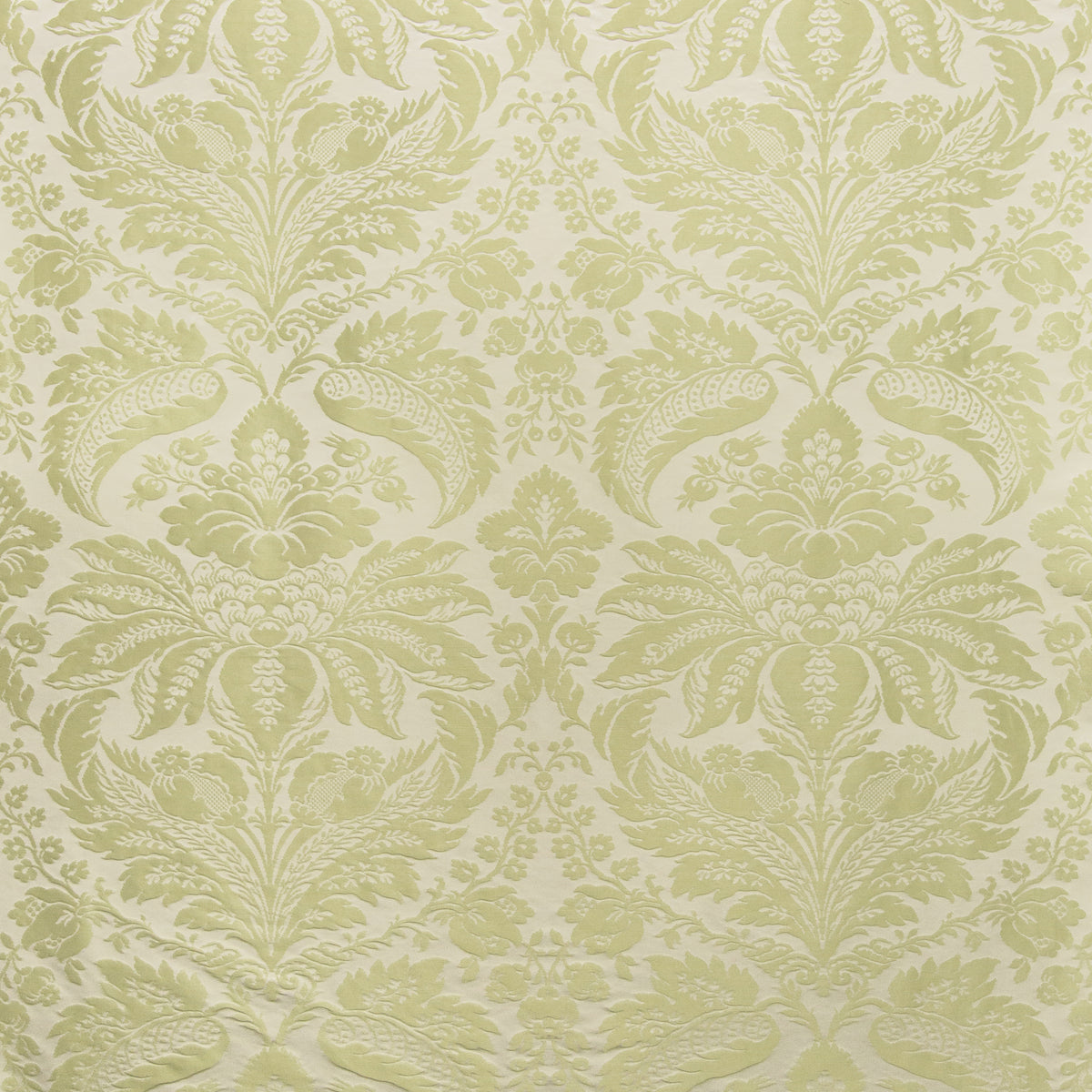Damask Pierre Fabric by Brunschwig & Fils in Lichen