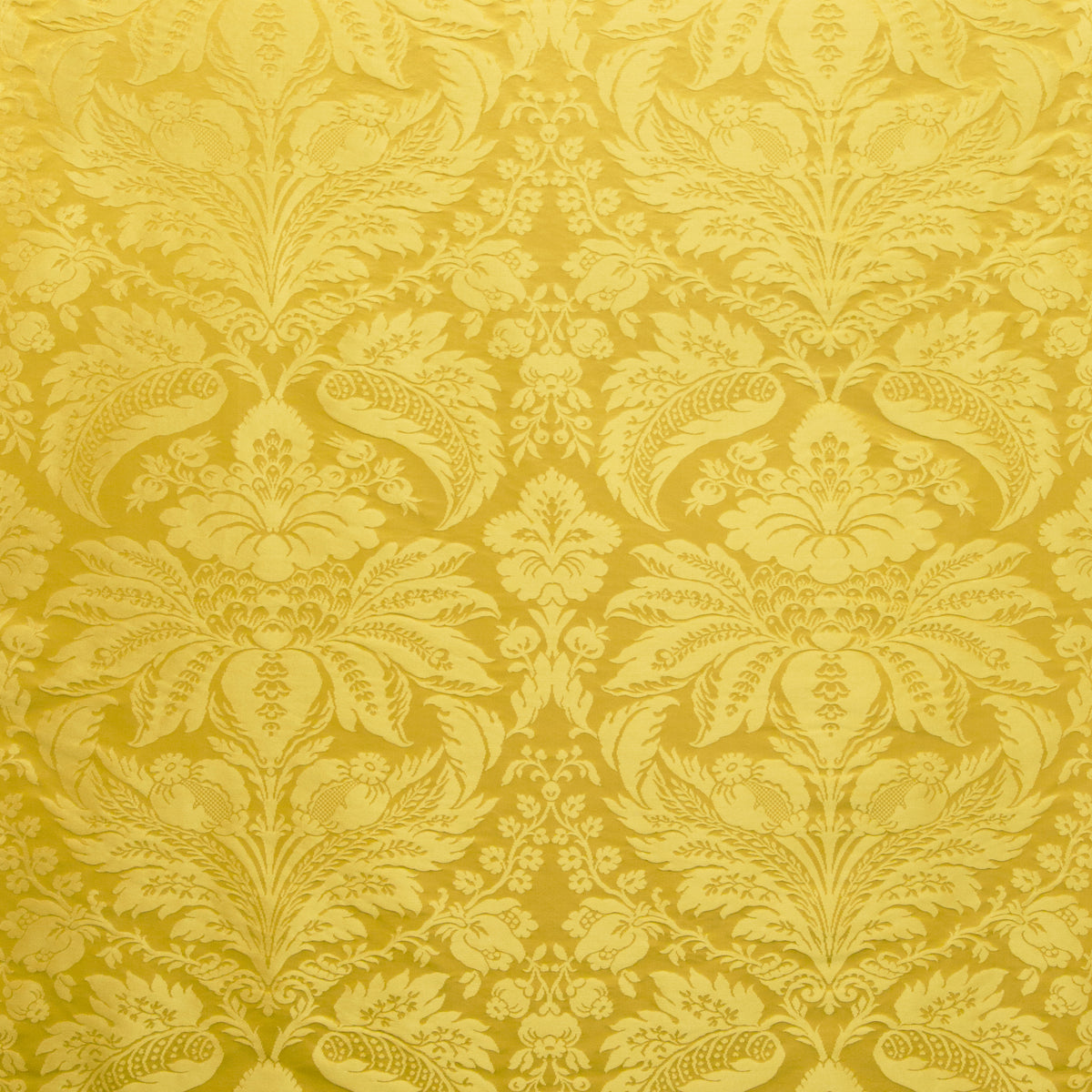 Damask Pierre Fabric by Brunschwig & Fils in Canary
