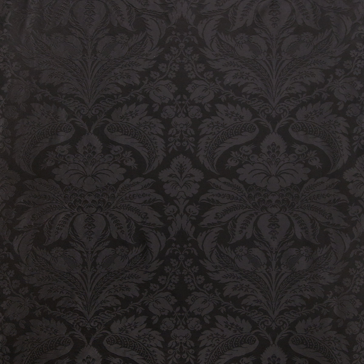 Damask Pierre Fabric by Brunschwig & Fils in Black